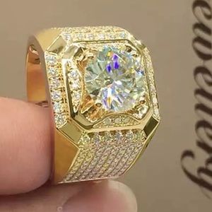 NEW* Gold solitaire bling cuban Gotti Ring